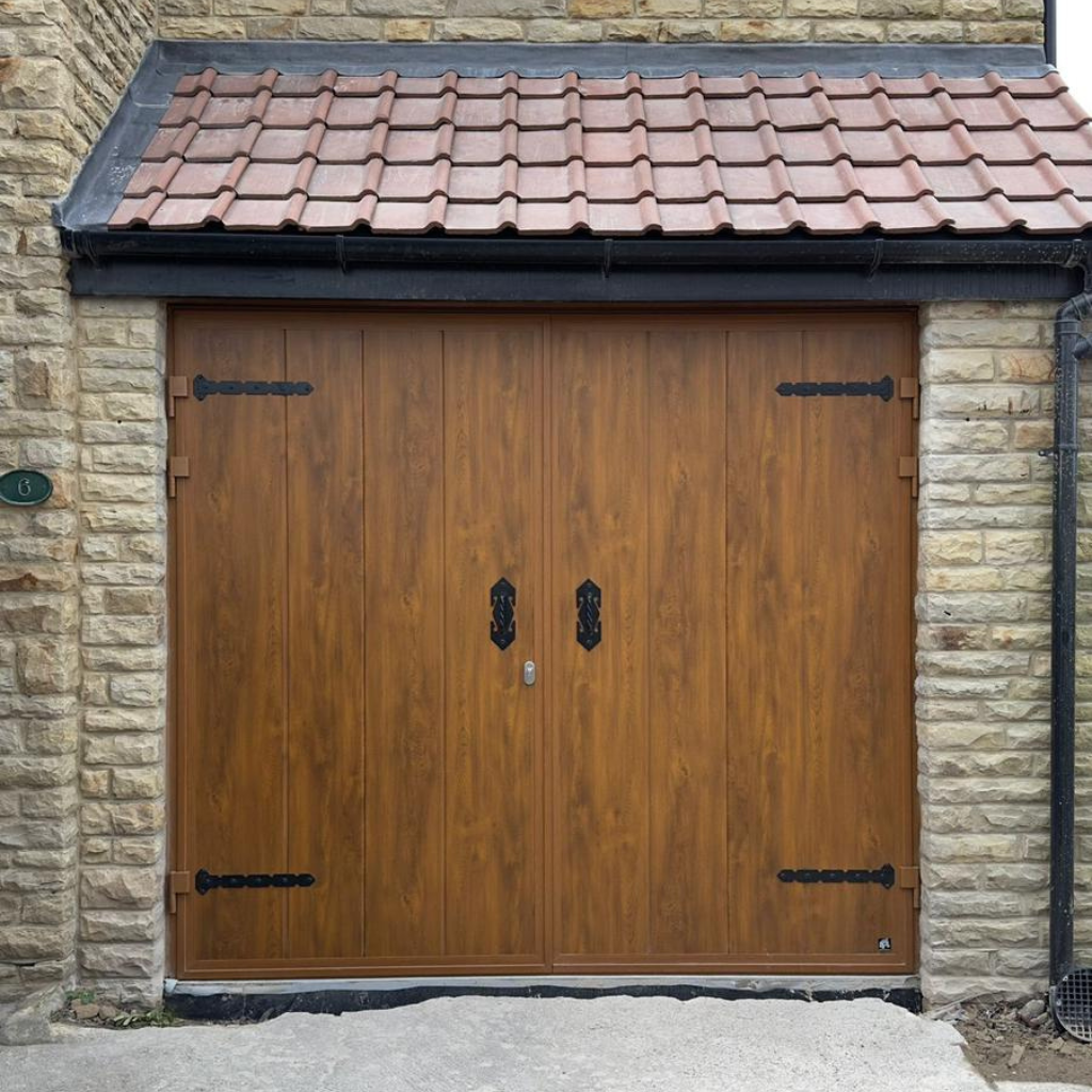 wood effect side-hinged garage doors north yorkshire